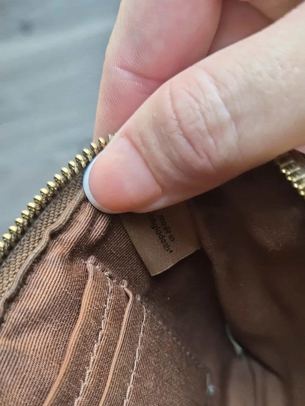 COACH Signature Canvas Wristlet in Brown and Tan Y2K